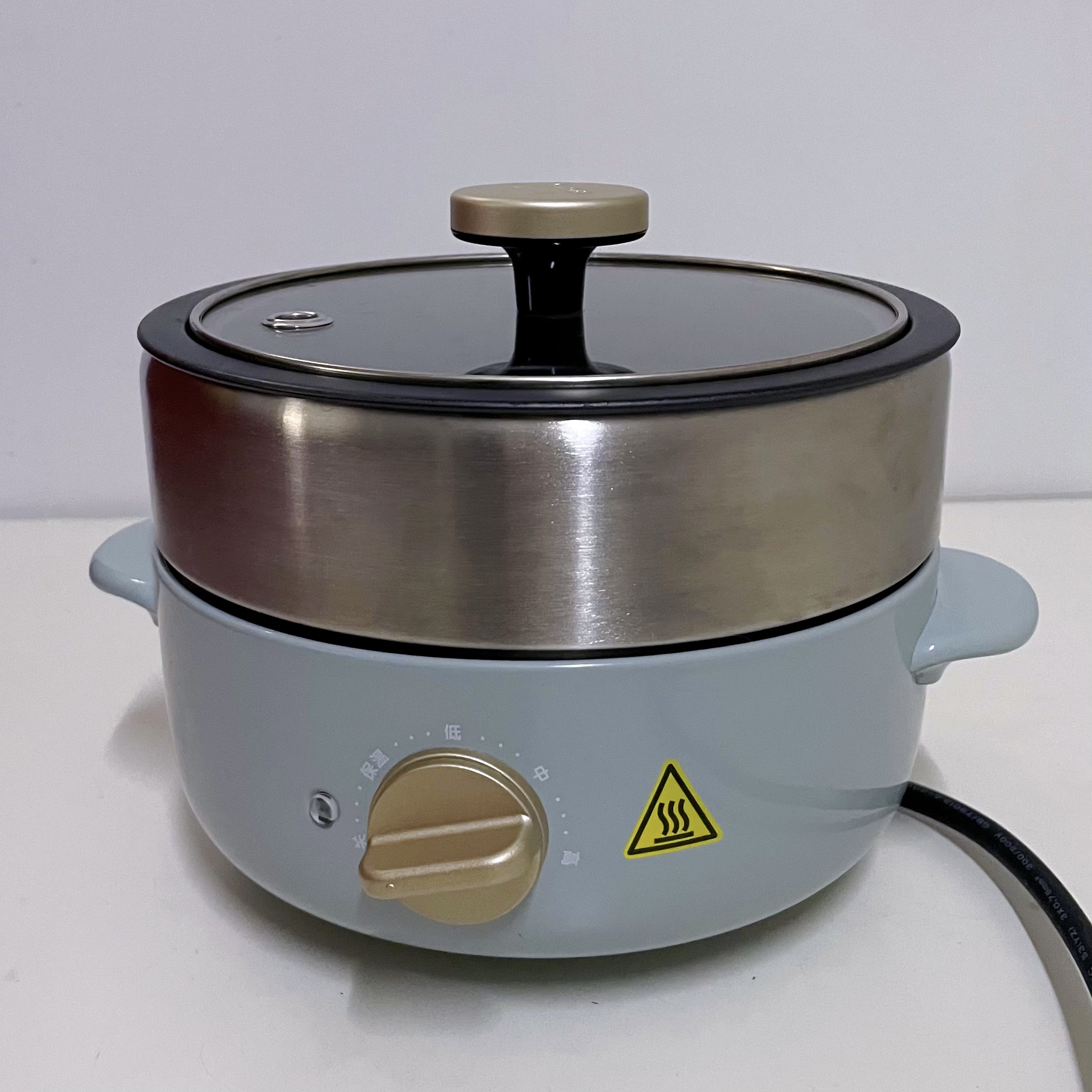 BRUNO BOE115 小型多功能煎煮料理锅易收纳折叠多电煮锅电热蒸锅