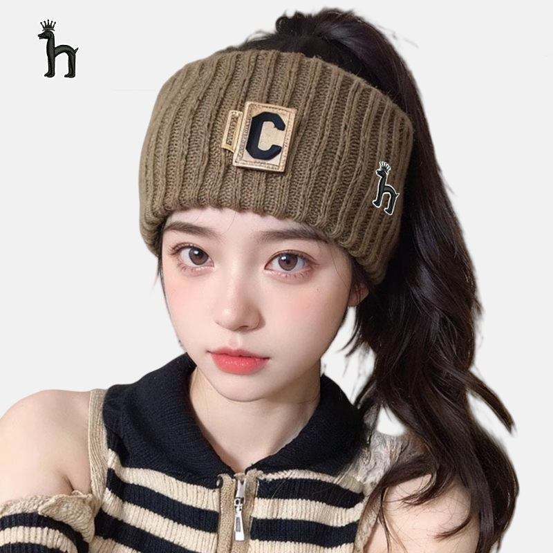 哈吉斯船长月子帽产后秋冬发带空调防吹头帽女款针织保暖护额头巾