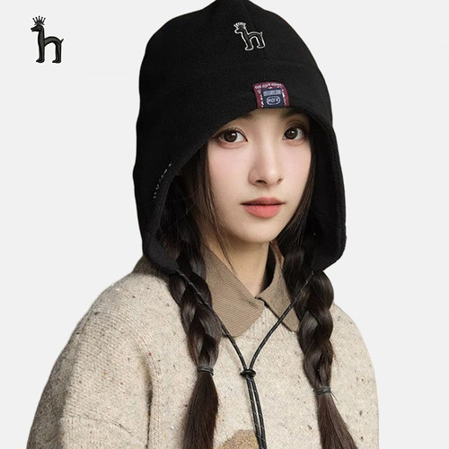 哈吉斯船长毛绒帽子女秋冬季户外加厚保暖百搭雷锋帽护耳帽显脸小