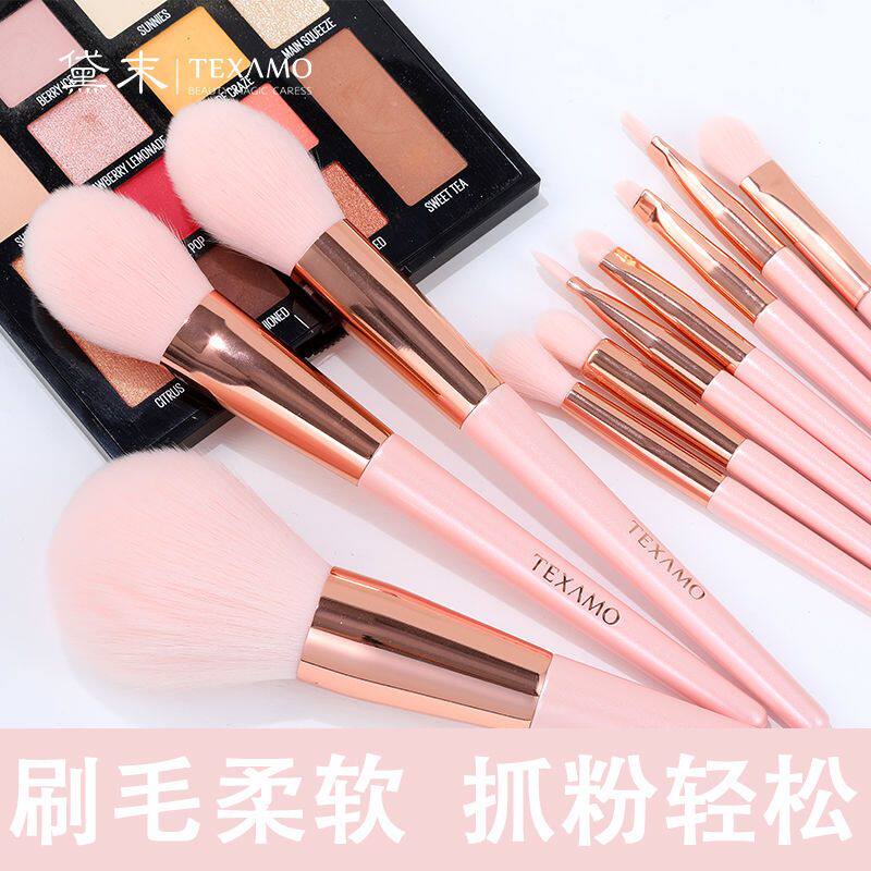 Texamo/黛末化妆刷套装全套柔软10支黛粉散粉刷修容刷眼影晕染刷