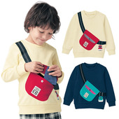 出口日本童装 宝宝立体圆领上衣中性外套潮 儿童纯棉毛圈卫衣春秋季