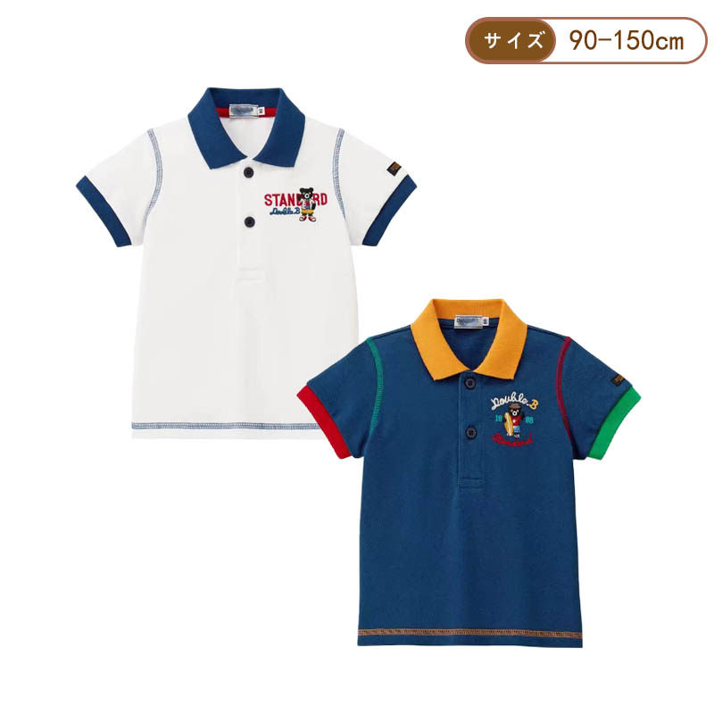 日系童装夏季男童POLO衫小翻领纯棉短袖宝宝休闲刺绣T恤儿童上衣