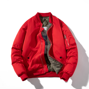棒球服男女情侣宽松学生飞行员夹克棉服大码上衣春秋冬季加厚外套