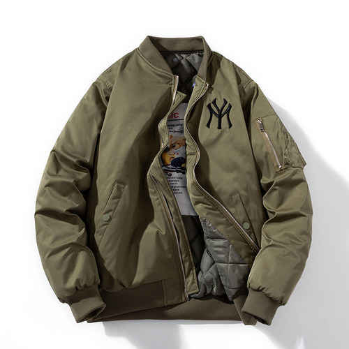 美式潮牌复古棒球服棉衣