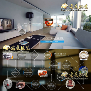 AE模板 大量高科技数据放大测量呼叫说明视频标注解释指示线动画