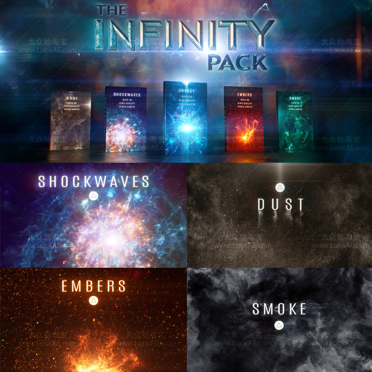 431种科幻魔法能量冲击波星火粒子粉尘烟雾特效合成4K视频素材
