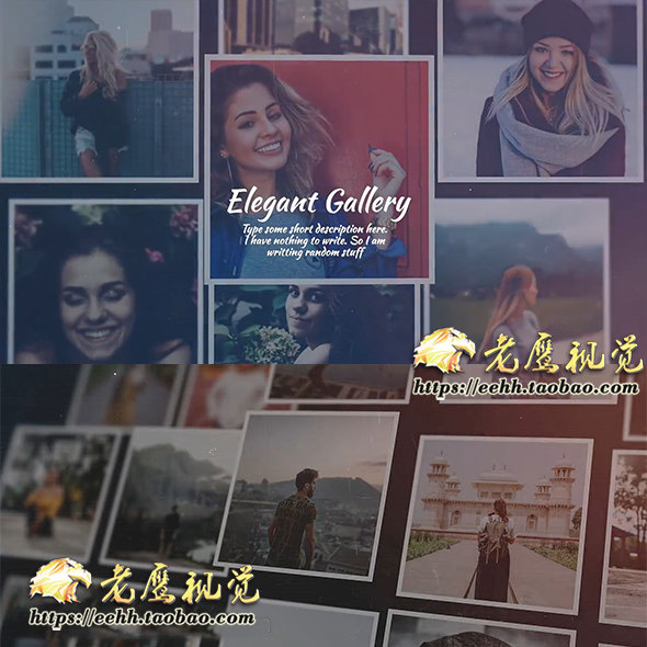 FCPX插件 温馨怀旧旅游回忆电子相册照片墙开场视频片头预设+音乐
