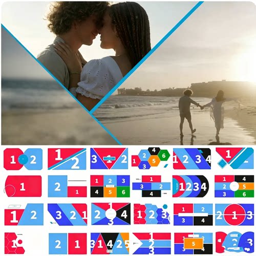 FCPX插件-30种创意网格快速切分画面拼贴分屏动画预设