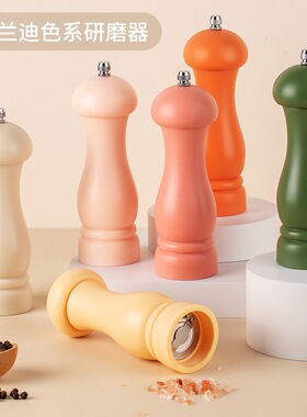 莫迪兰色胡椒研磨器黑胡椒花椒海盐玫瑰盐研磨瓶调味罐跨境亚马逊