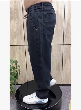 秋冬季哈伦宽松弹力男士牛仔长裤
