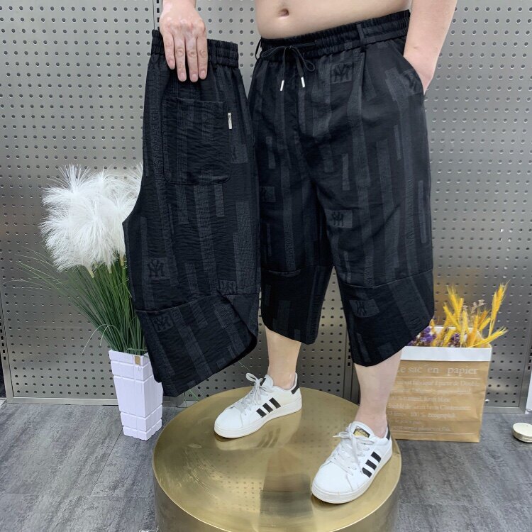 夏季新款男士短袖百搭潮流休闲时尚七分裤男裤