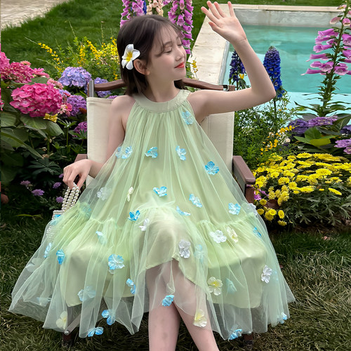 女童连衣裙夏季2026新款小女孩夏装纱裙仙女裙儿童夏款裙子超漂亮