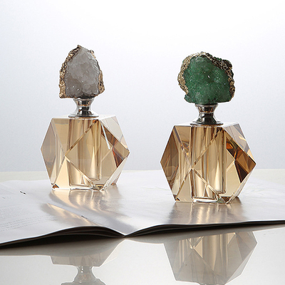 北欧轻奢玛瑙水晶石摆件香水瓶