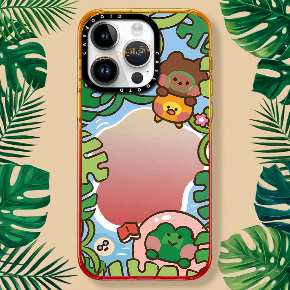 CASE联名LINE FRIENDS mini小青蛙适用于苹果手机壳iPhone17/16/15/14/13/12ProMaxplus Air防摔保护壳亚克力