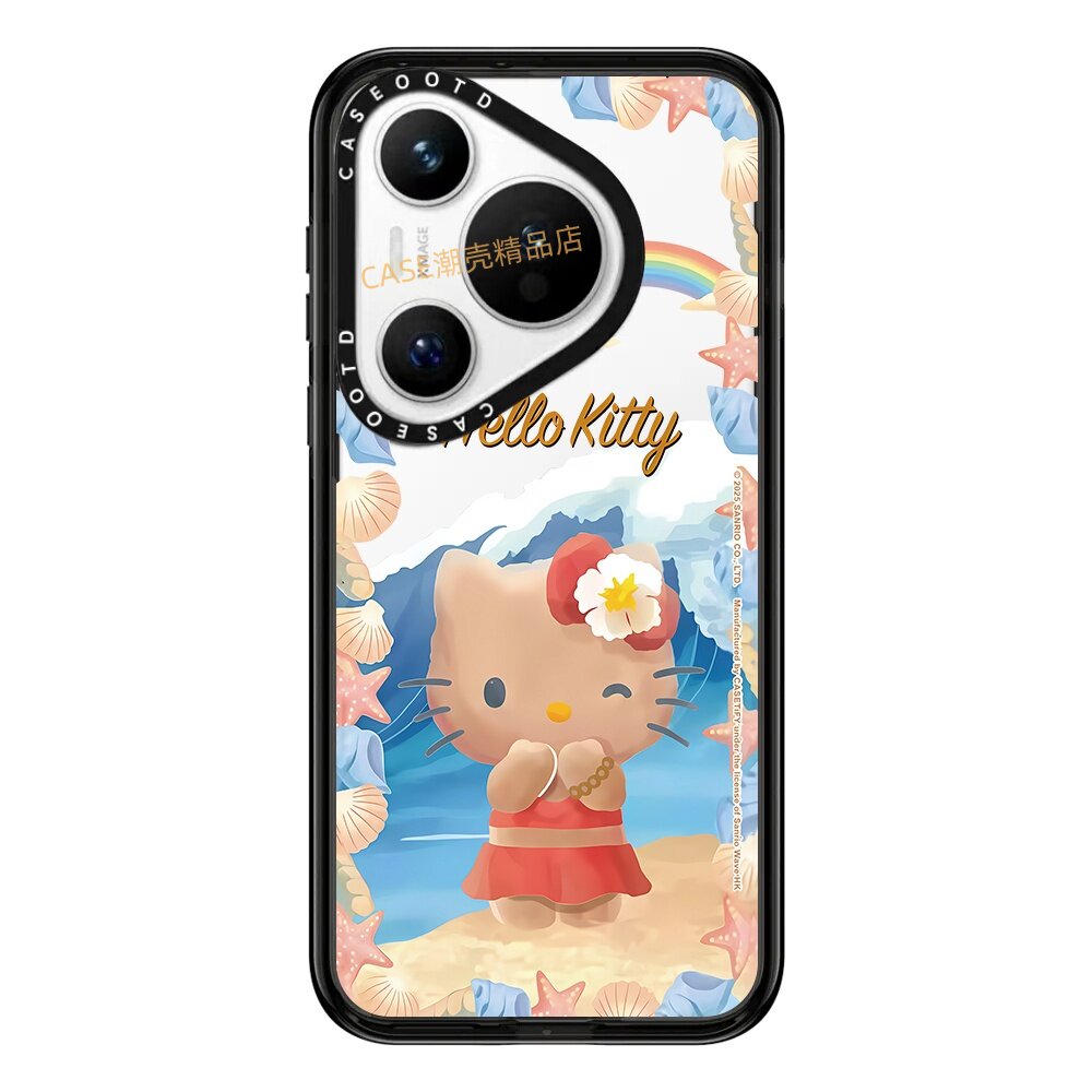 CASE黑皮可爱Kitty凯蒂猫适用于华为Pura80Pro手机壳Pura70/80ultra透明pura70pro+卡通Ti磁吸Pura80
