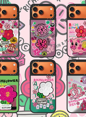CASEOOTD有钱花Rich Flower适用于苹果17ProMax手机壳iPhone17 16Pro Max12 13 14 15Pro/plus磁吸防摔保护套