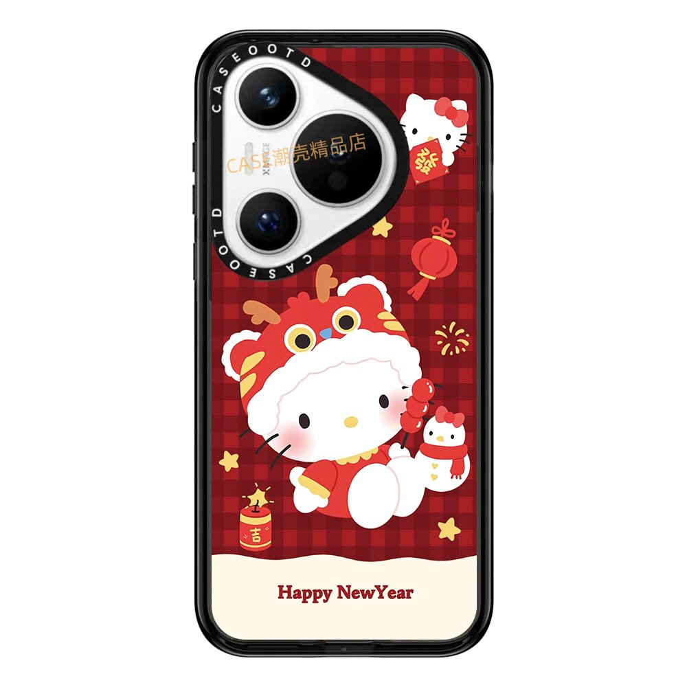 CASE新年暴富可爱kitty猫励志语录适用于华为Pura80Pro手机壳Pura70/80ultra透明pura70pro+卡通Ti磁吸Pura80