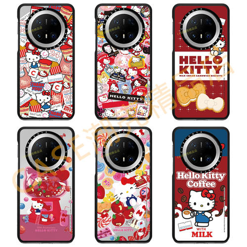 CASE50周年kittyKT猫零食贴纸糖果机适用于华为mate80Pro Max手机壳mate70pro/60Pro+手机壳防摔磁吸保护套