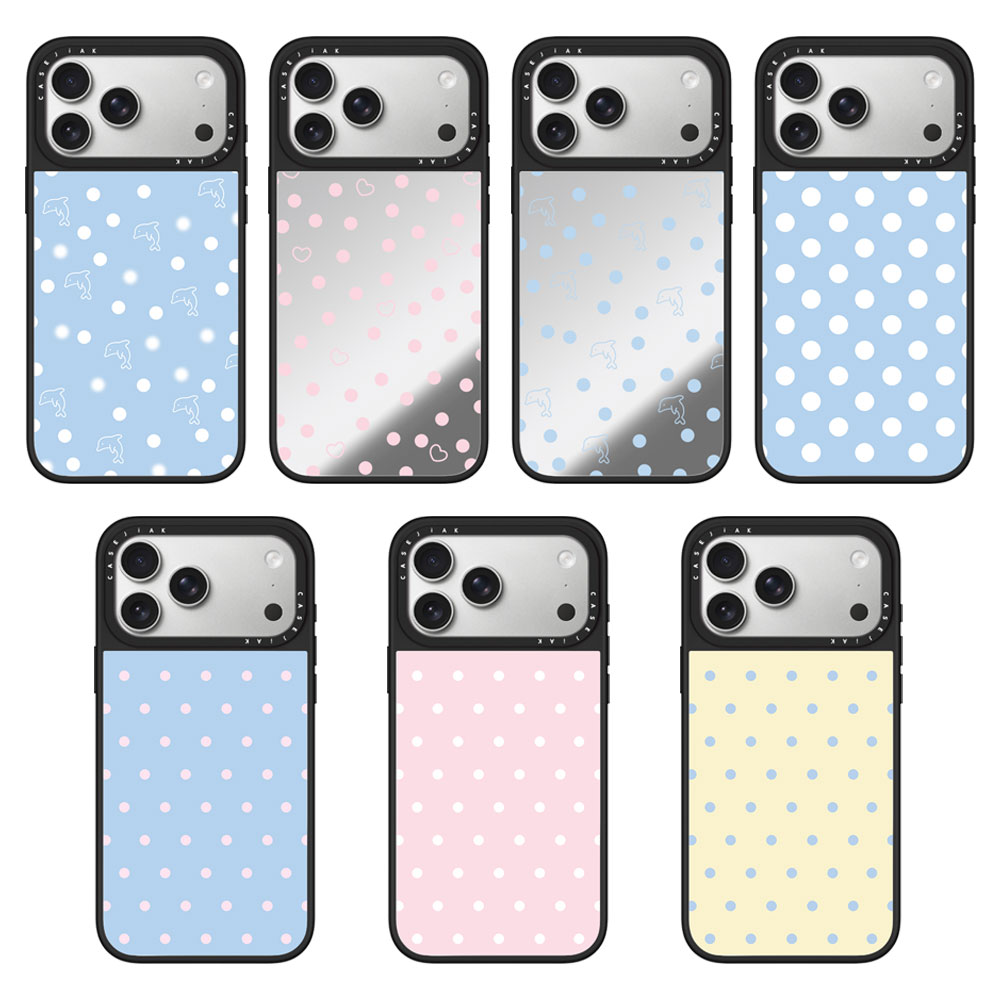 CASEJiAK 汽水波点蓝莓优格适用于iPhone17 16Pro Max手机壳苹果12 13 14 15Pro/plus磁吸Air防摔保护壳套