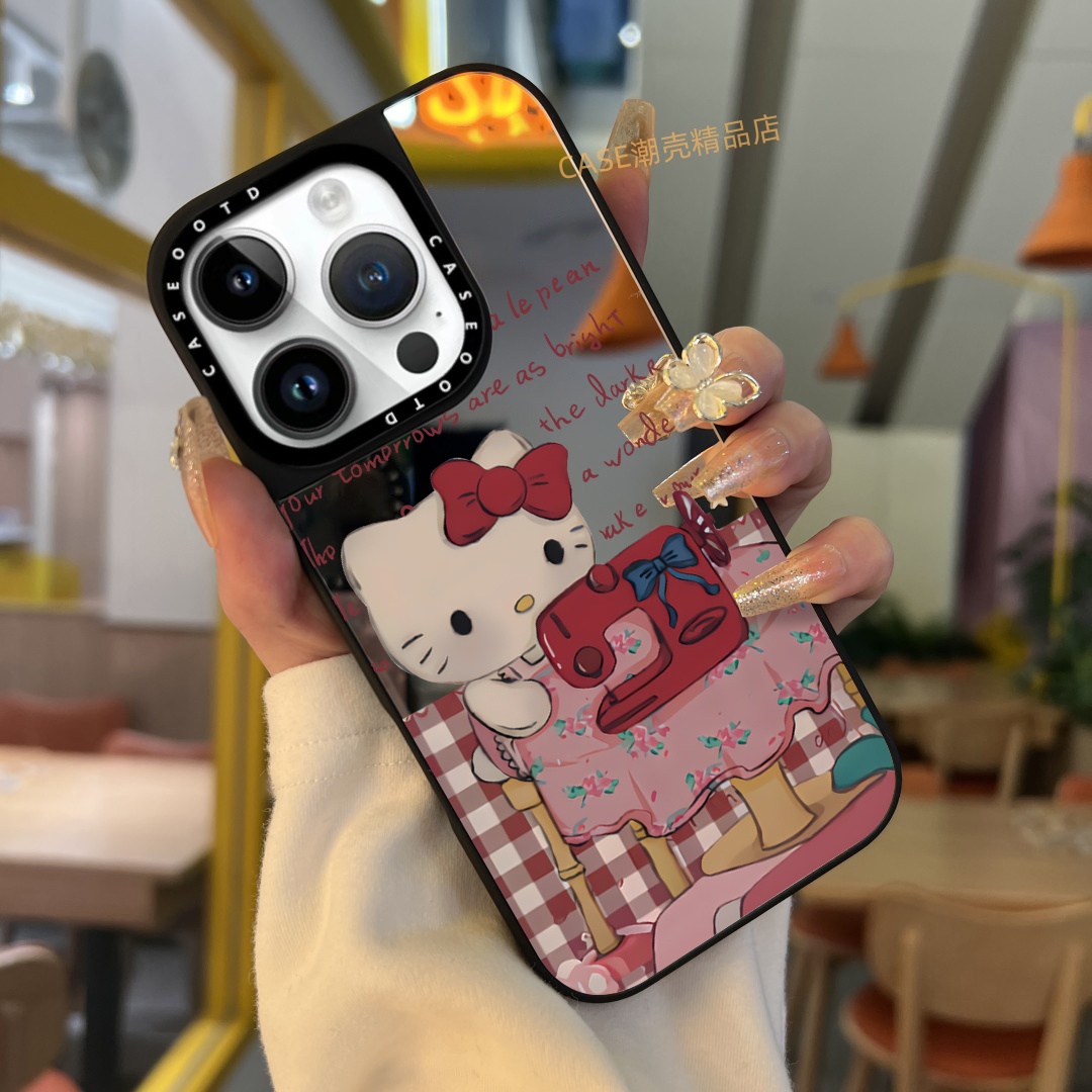 CASE 可爱Kitty假墨镜KT凯蒂猫适用于苹果17手机壳iPhone17 16ProMax12 13 14 15Pro/plus air手机防摔保护壳
