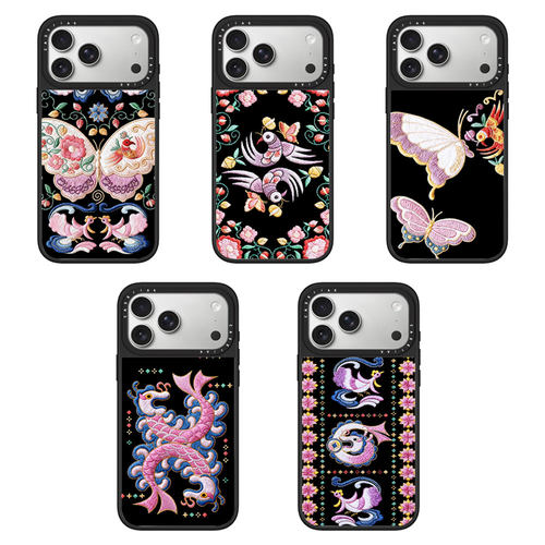 蝶绣生花贵州非遗苗绣适用于苹果17 Pro Max手机壳iPhone17 16Pro Max磁吸12 13 14 15Pro/plus防摔保护壳套