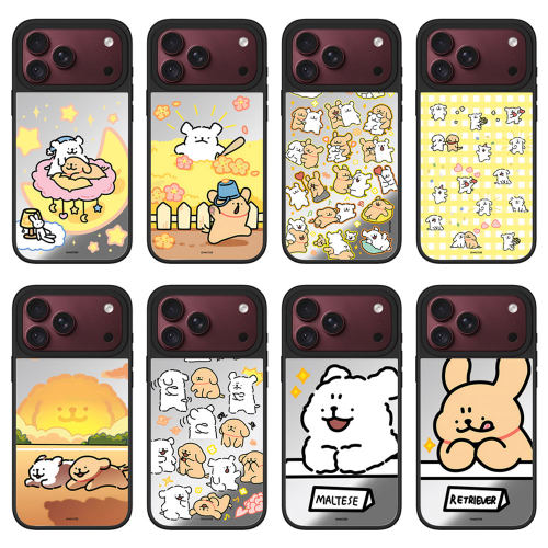 线条小狗美好生活小狗贴贴适用于苹果iPhone18 17 16Pro Max手机壳磁吸12 13 14 15Pro/plus防摔Air保护壳套