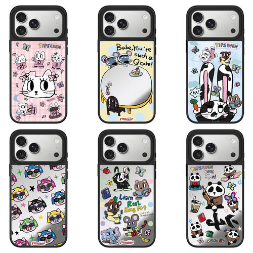 新款Tipseven系列功夫小咪plog适用于iPhone17 16Pro Max手机壳苹果12 13 14 15Pro/plus磁吸Air防摔保护壳套
