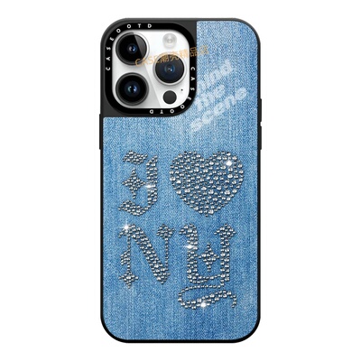 CASEOOTD钻石牛仔纹磁吸适用于苹果17Pro手机壳iPhone17 16Pro Max12 13 14 15Pro/plus Air防摔保护壳套镜面