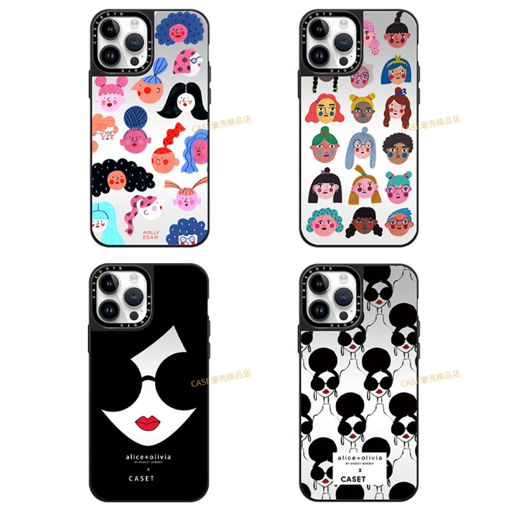 CASEOOTD徐璐同款少女头像墨镜女孩适用于苹果17 16pro max手机壳iPhone12 13 14 15Pro/plus磁吸防摔保护套