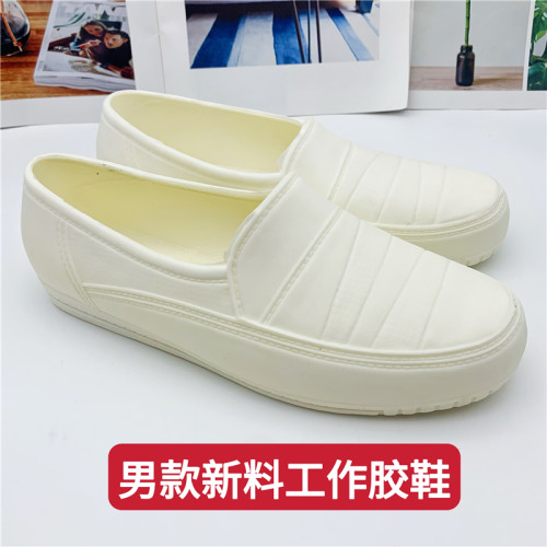 新款男士塑胶低帮短筒平底雨鞋