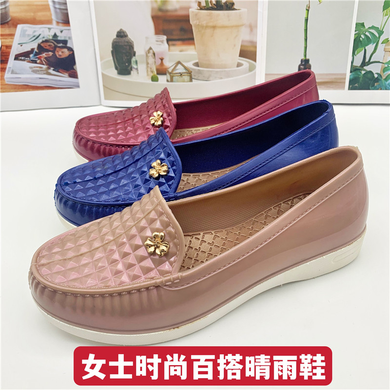 路圣低帮短筒时尚百搭晴雨鞋