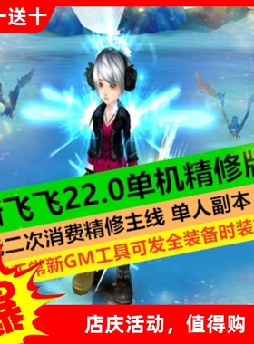 新飞飞单机版22.0优化版WIN10可玩新地图时装坐骑装备赠GM后台