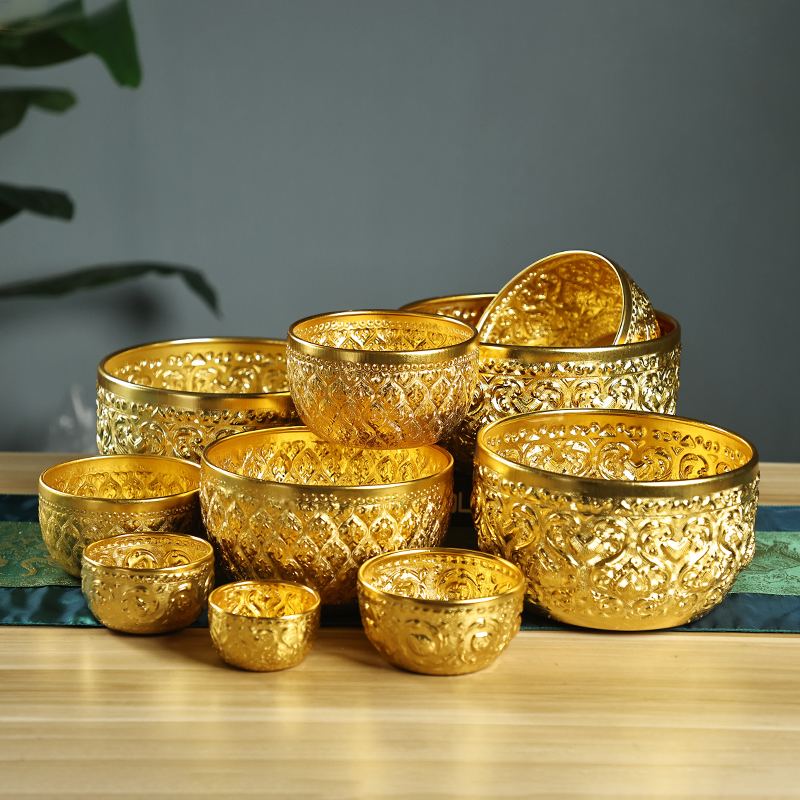 泰吉利泰式金色小碗东南亚餐具