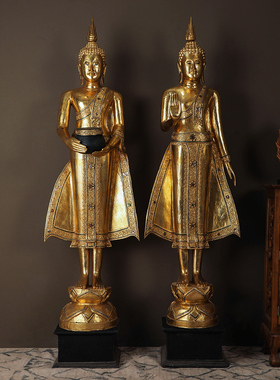 泰吉利东南亚风木雕门厅工艺品