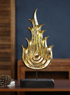 东南亚风金箔泰式客厅玄关摆件