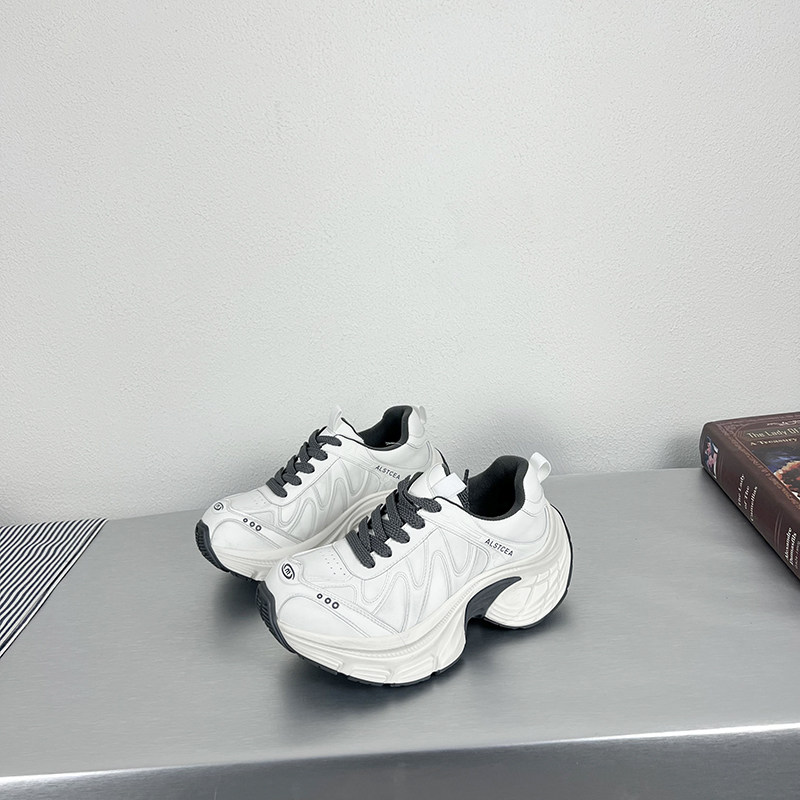 小白鞋女休闲厚底韩版老爹鞋加绒