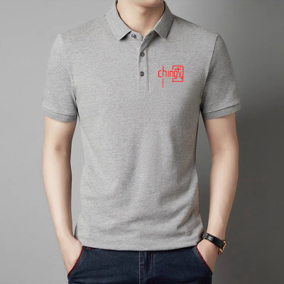 百搭中国china男士短袖polo衫商务休闲透气翻领T恤教练员工作服夏