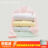 秋冬日式 三利10A抗菌浴袍女款 吸水速干可穿浴巾加厚长袖 浴裙浴衣