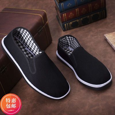 冬季干活鞋男女舒适耐磨轮胎底老北京布鞋千层底防滑透气防臭单鞋