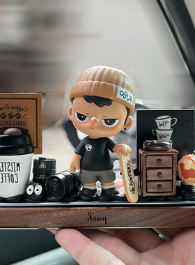 DIY材料KUBO停车牌材料包胡桃木底座车载盲盒娃娃配件场景配件