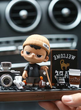 DIY材料包KUBO停车牌材料胡桃木底座场景配件盲盒娃娃配件手办