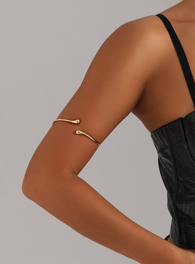 水滴型臂环开口可调节夸张ins风轻奢时尚百搭手镯手饰欧美高级感