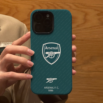 足球阿森纳客场适用苹果iPhone16Promax手机壳15磨砂14 16E 13全包12防摔17Pro Plus新款Xsmax情侣保护套男女