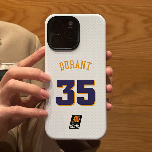 NBA杜兰特35号球衣适用苹果iPhone16Promax手机壳15磨砂14 16E 13全包12防摔17Pro新款Xsmax情侣8保护套男女