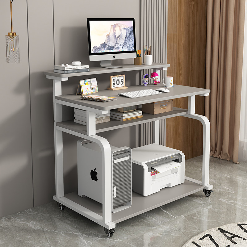 可移动台式电脑桌床边实木书桌小户型笔记本工作台家用学习写字桌