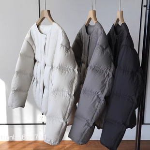 加厚羽绒服保暖外套 太适合上班族了 泡泡鱼90白鸭绒 这厚度