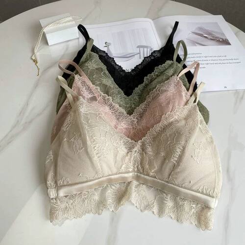 蕾丝性感法式三角杯薄无钢圈文胸