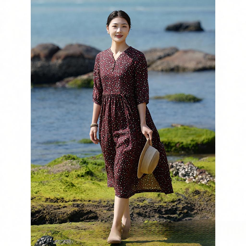 2026春夏新品文艺旅行女装民族风