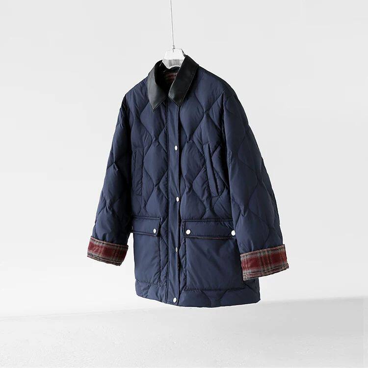 休闲风涤纶老钱气质时髦羽绒服