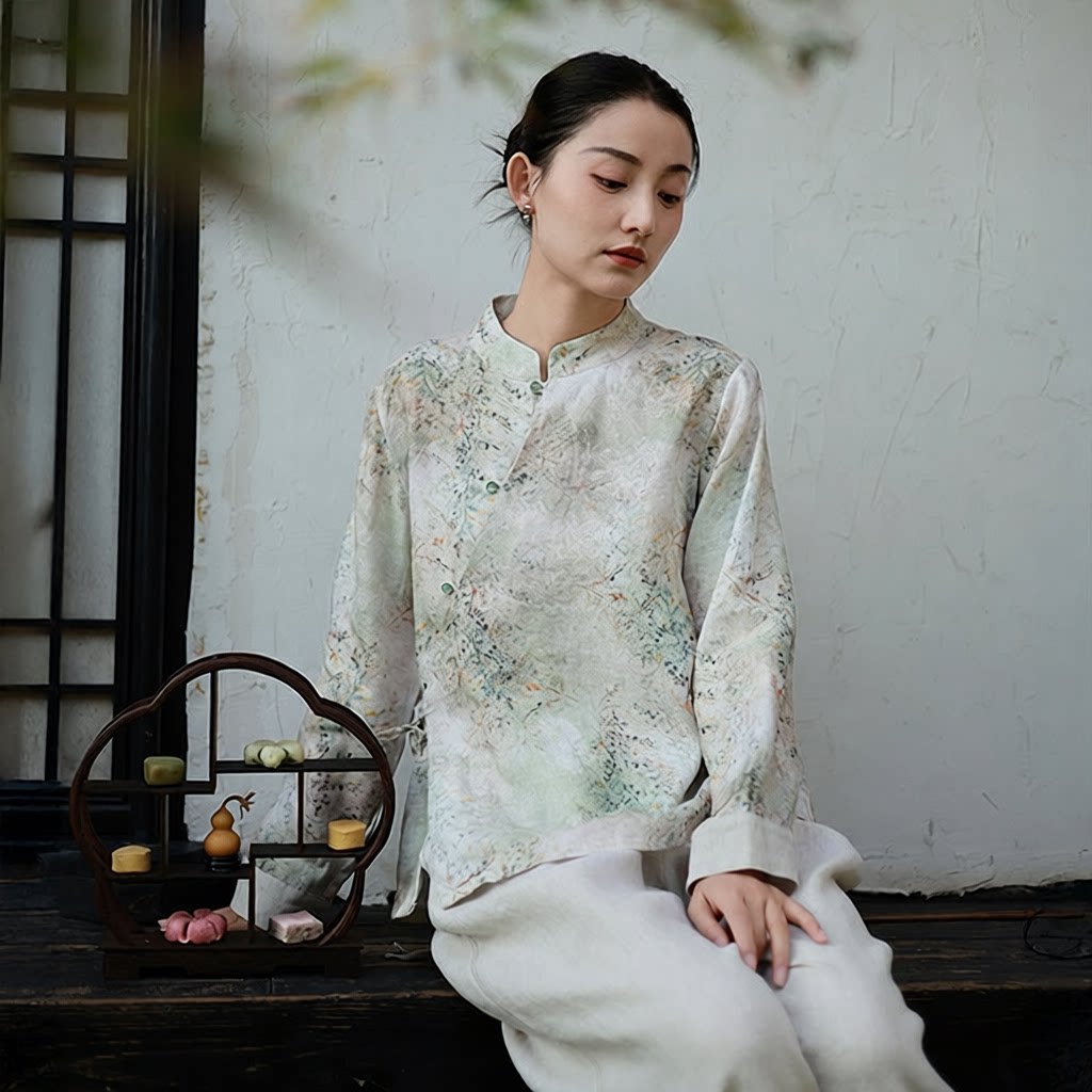 复古风新中式女装春季新短外套